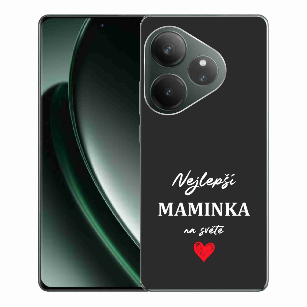 Gelový kryt mmCase na Realme GT 6 5G/GT 6T 5G - nejlepší maminka 1 černé pozadí