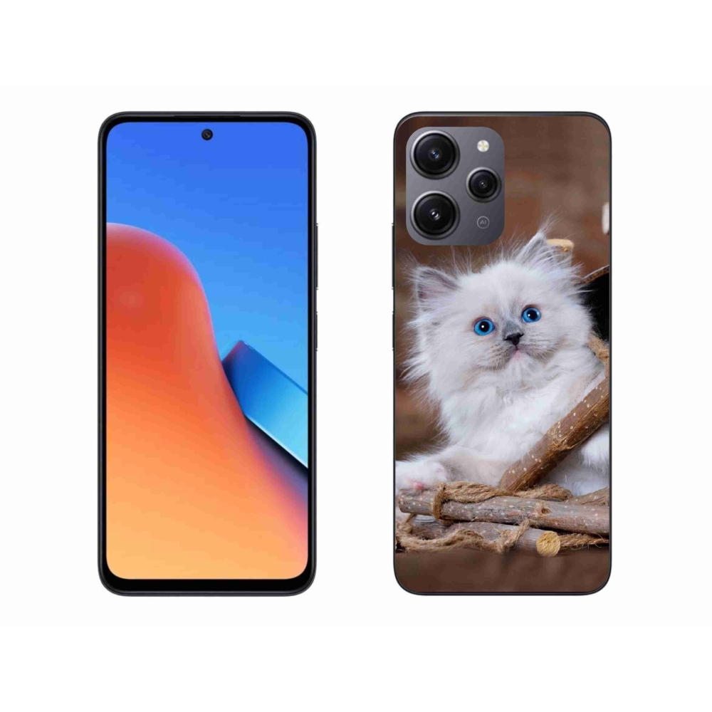 Gelový kryt mmCase na Xiaomi Redmi 12 - bílé kotě
