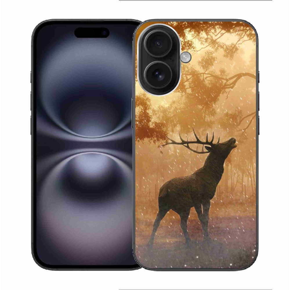 Gelový kryt mmCase na iPhone 16 - jelen v říji