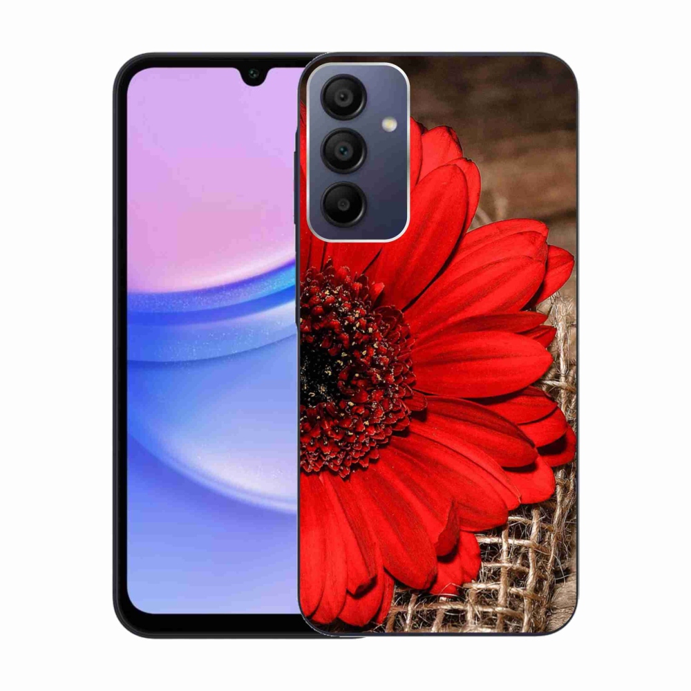 Gelový kryt mmCase na Samsung Galaxy A15 4G/5G - gerbera