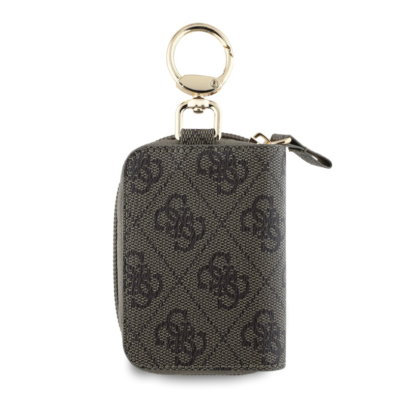 Guess PU 4G Script Logo Klíčenka Brown
