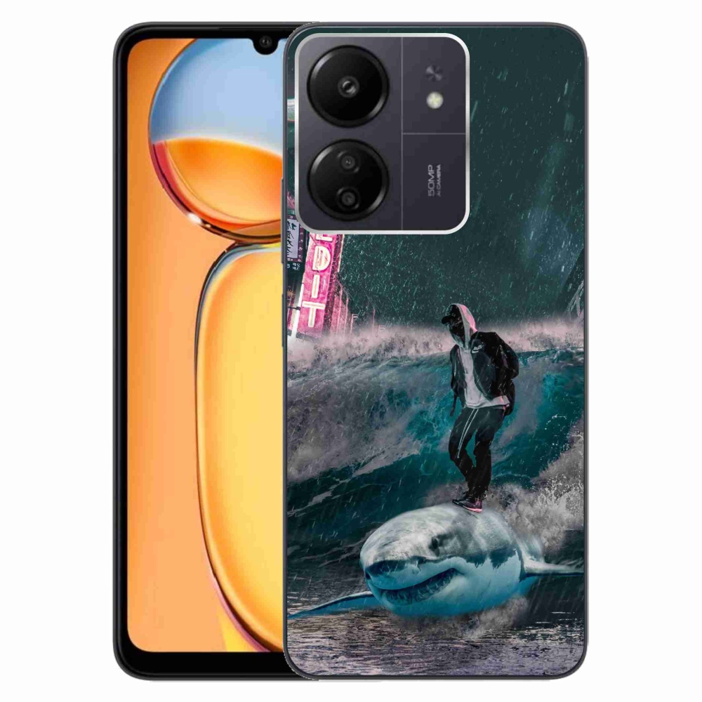 Gelový kryt mmCase na Xiaomi Poco C65/Redmi 13C - žralok