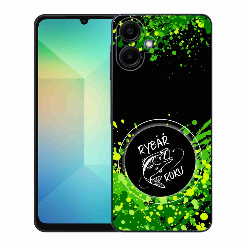 Gelový kryt mmCase na Samsung Galaxy A06 4G - rybář roku černé pozadí