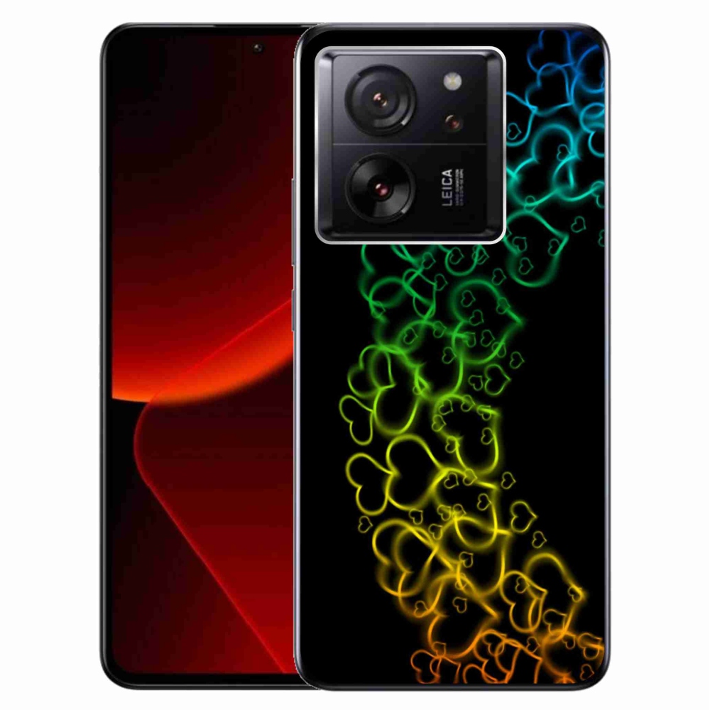 Gelový kryt mmCase na Xiaomi 13T/13T Pro - barevná srdíčka