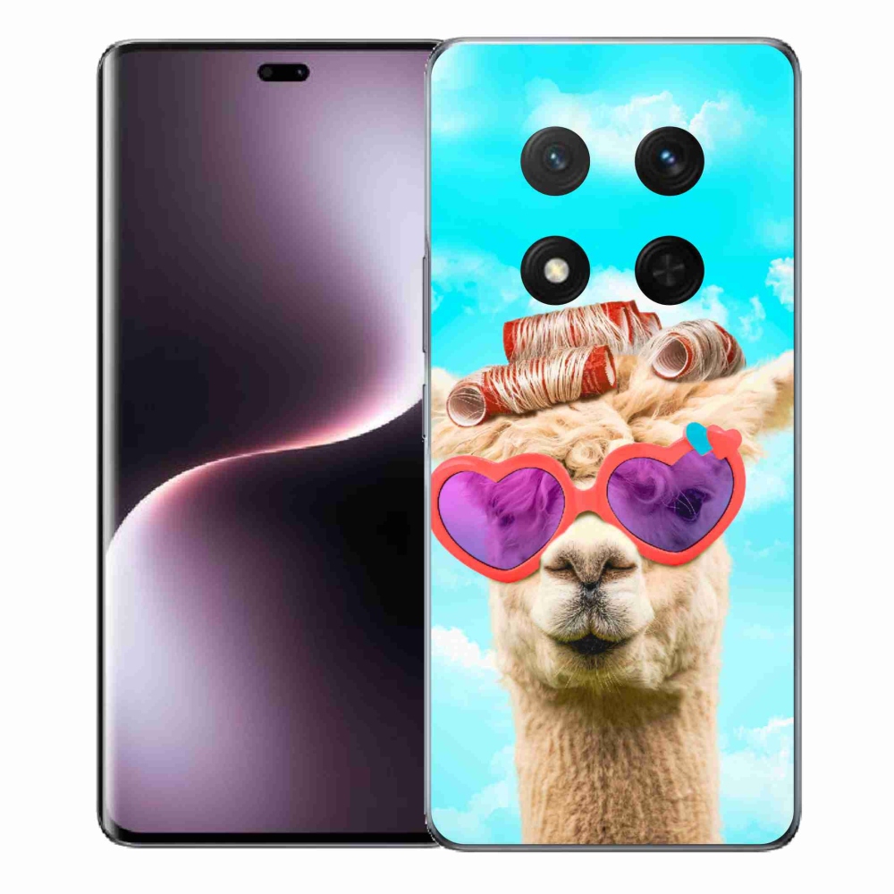 Gelový kryt mmCase na Honor Magic 7 Lite 5G - lama s brýlemi
