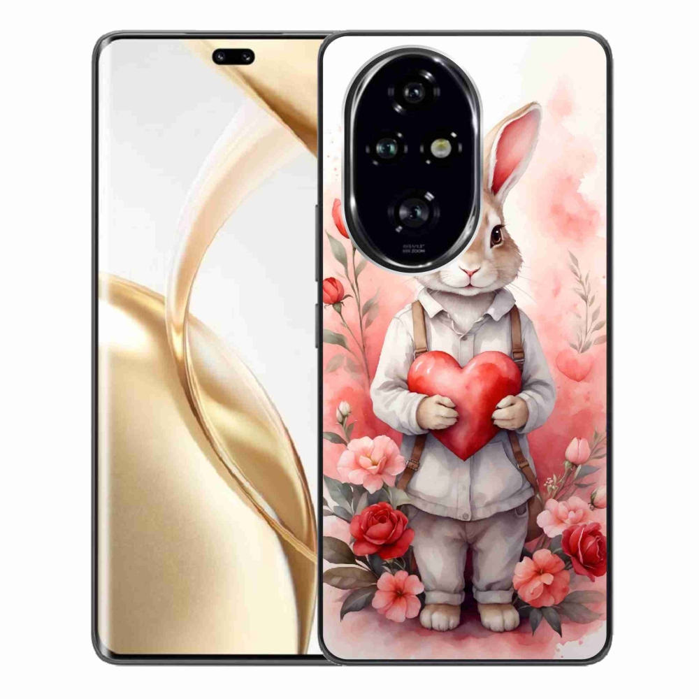 Gelový kryt mmCase na Honor 200 Pro 5G - zajíc se srdíčkem