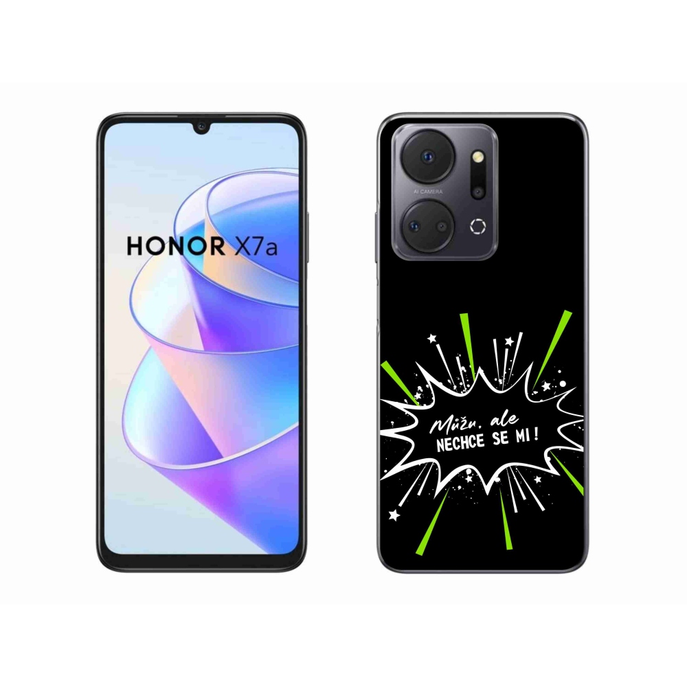 Gelový kryt mmCase na Honor X7a - vtipný text 11 černé pozadí