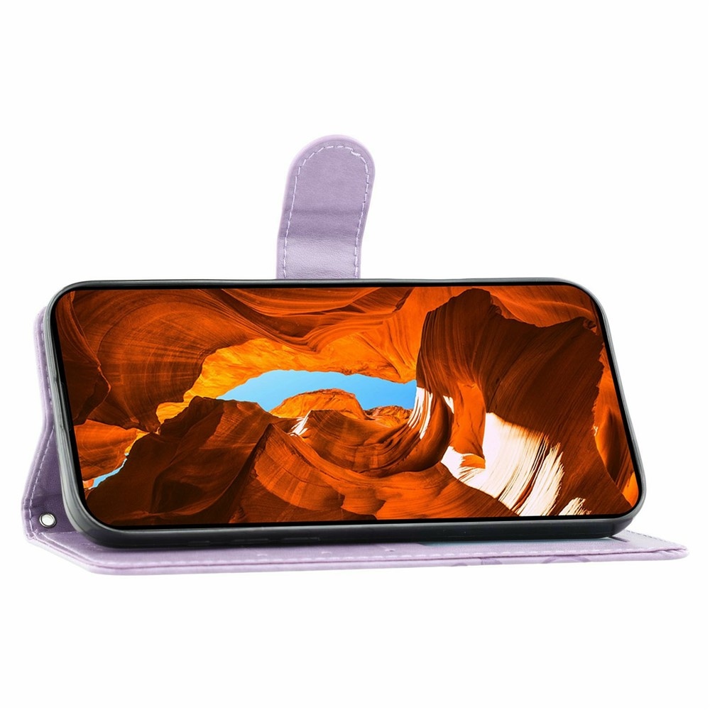 Roses knížkové pouzdro na Xiaomi Redmi 15 5G - fialové