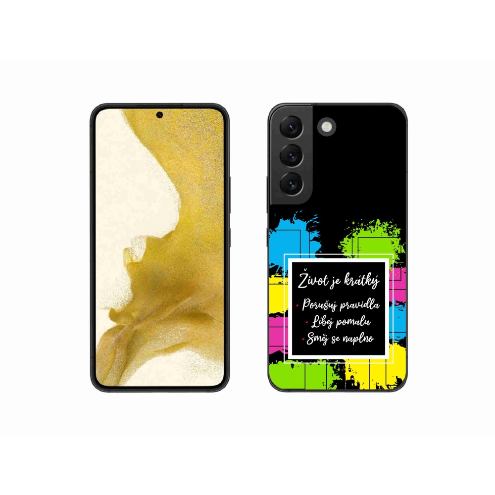 Gelový kryt mmCase na Samsung Galaxy S22 5G - citát 5 černé pozadí