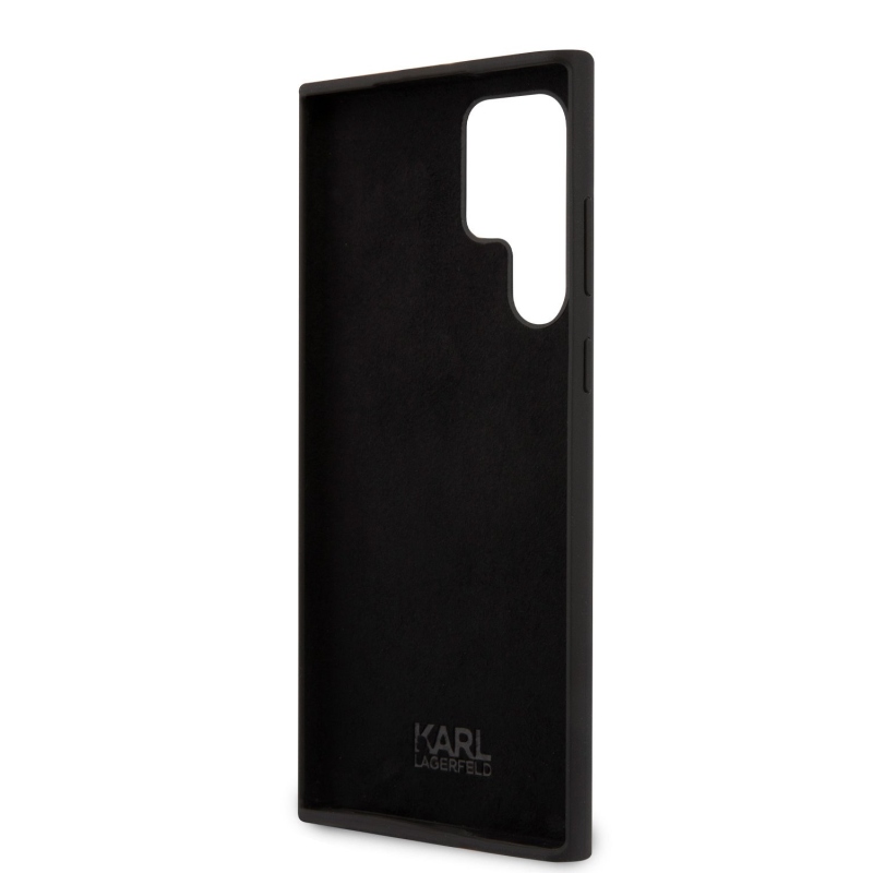 Karl Lagerfeld Liquid Silicone Choupette NFT Zadní Kryt pro Samsung Galaxy S23 Ultra Black