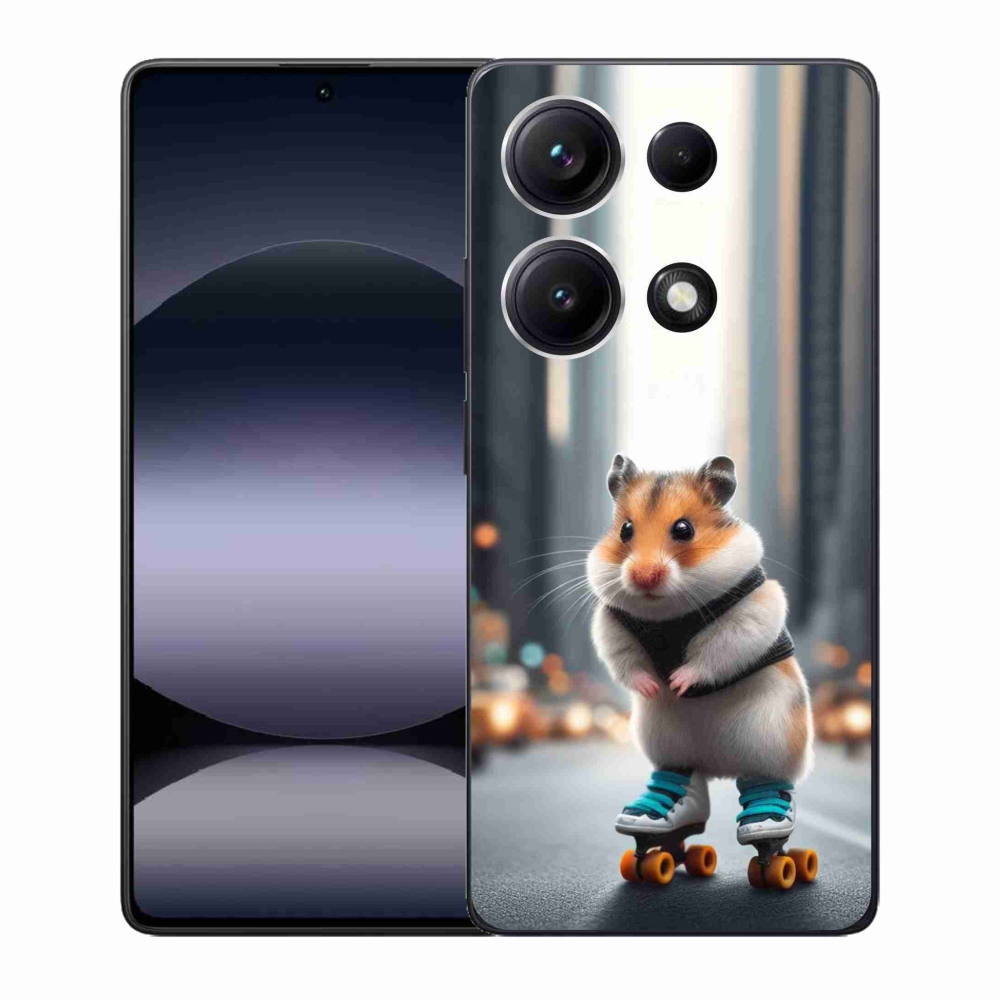 Gelový kryt mmCase na Xiaomi Redmi Note 14S - křeček na bruslích