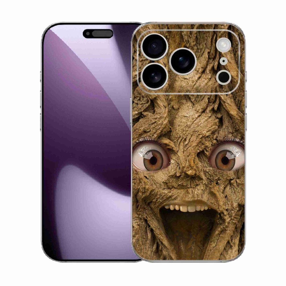 Gelový kryt mmCase na iPhone 17 Pro - veselý strom s očima