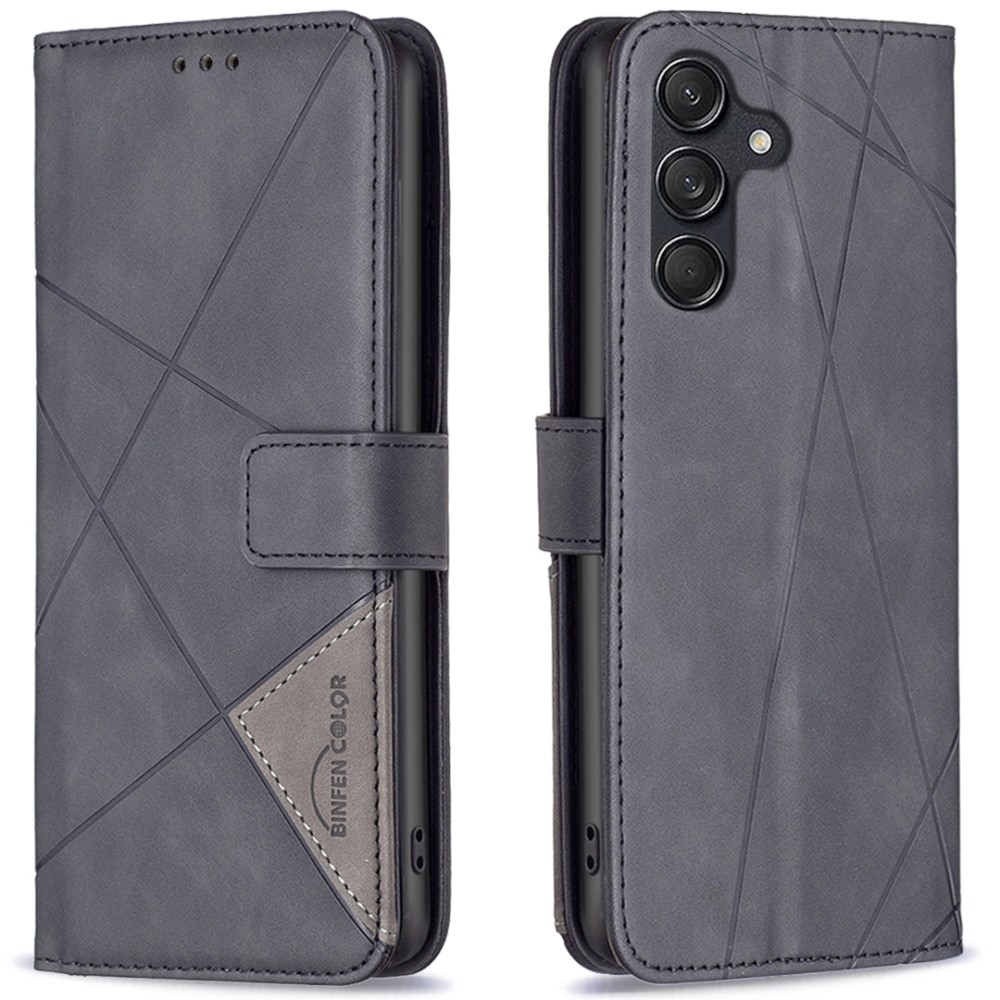 BINFEN knížkové pouzdro na Samsung Galaxy M55 5G - černé