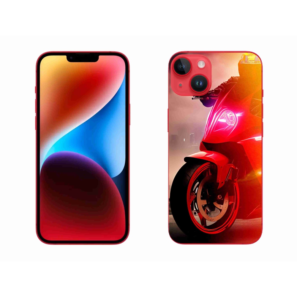Gelový kryt mmCase na iPhone 14 Plus - motorka