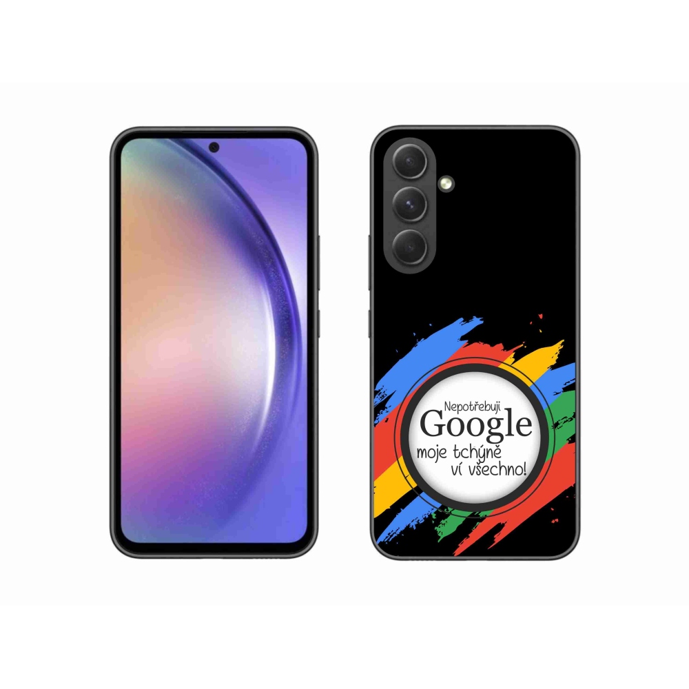 Gelový kryt mmCase na Samsung Galaxy A54 5G - tchýně ví všechno černé pozadí