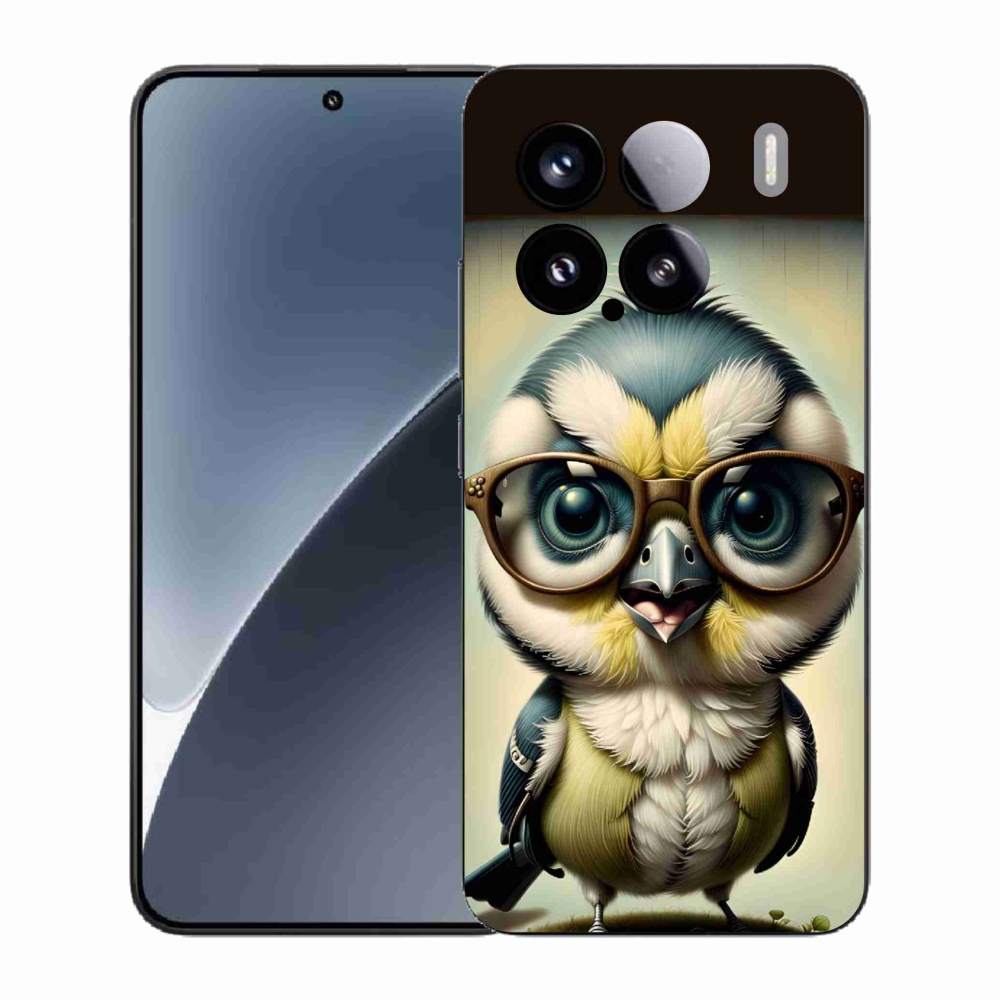 Gelový kryt mmCase na Xiaomi 15 - mládě s brýlemi