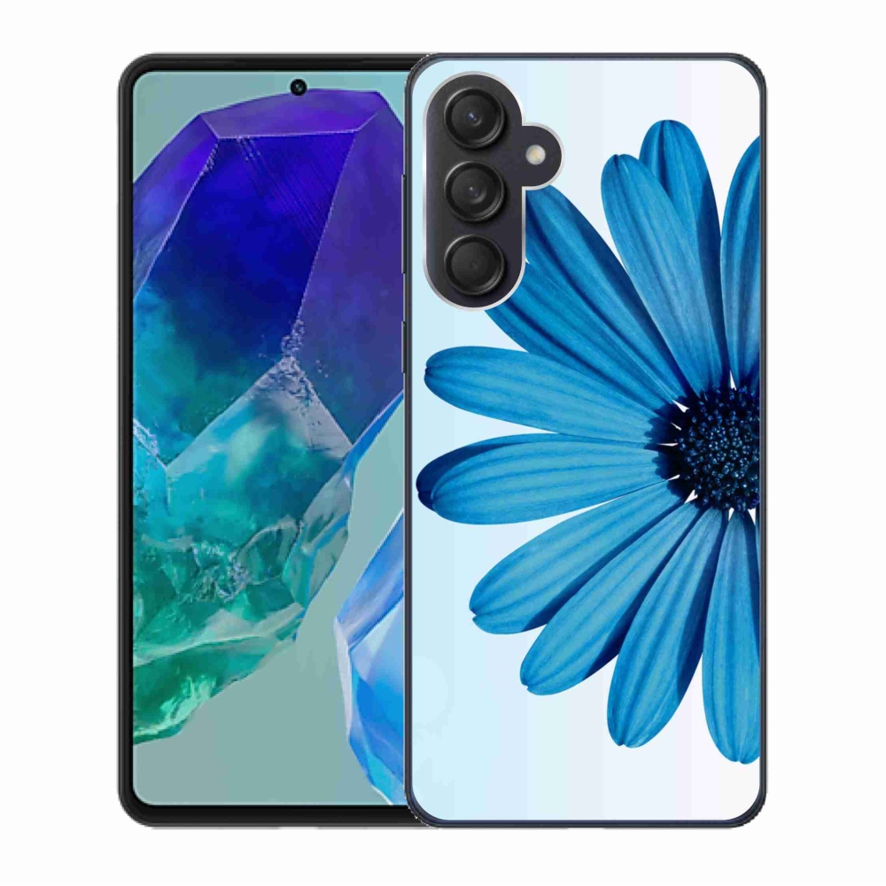 Gelový obal mmCase na Samsung Galaxy M55 5G - modrá kopretina