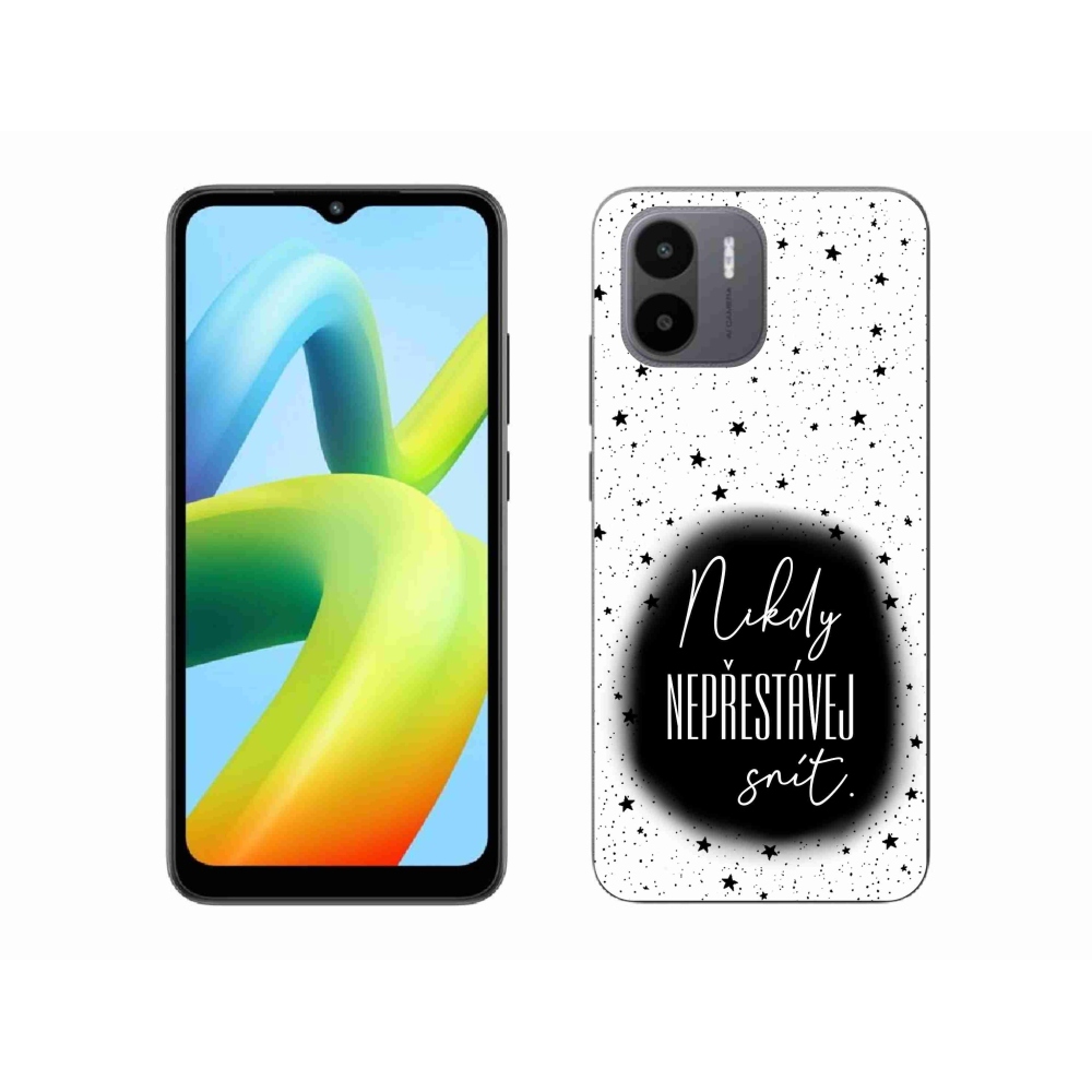 Gelový kryt mmCase na Xiaomi Redmi A1 - citát 1 černobílé pozadí