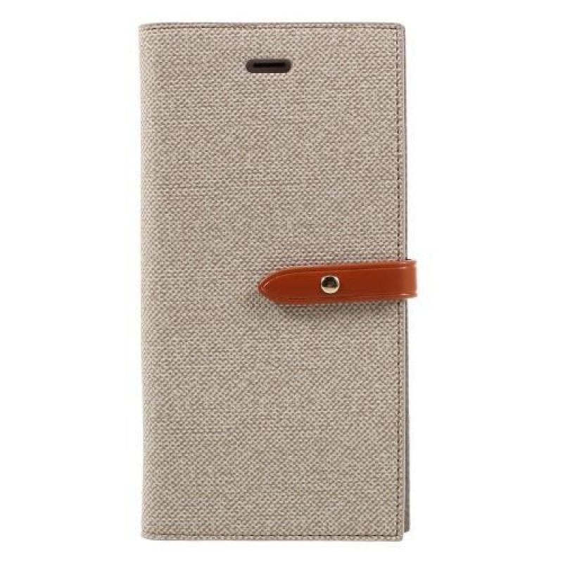 Milano PU kožené pouzdro na iPhone 8 Plus a iPhone 7 Plus - khaki
