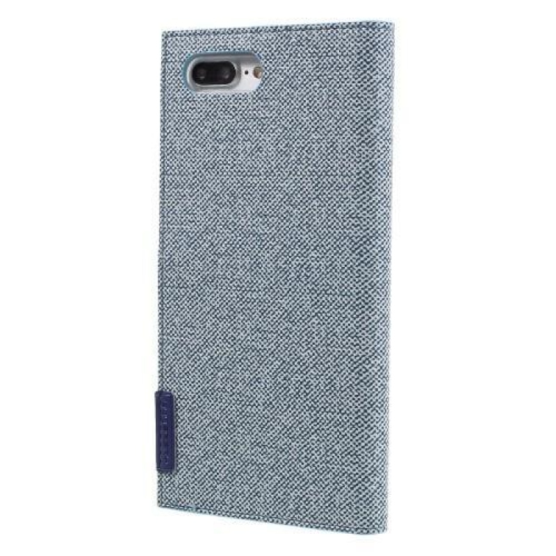Milano PU kožené pouzdro na iPhone 8 Plus a iPhone 7 Plus - modré
