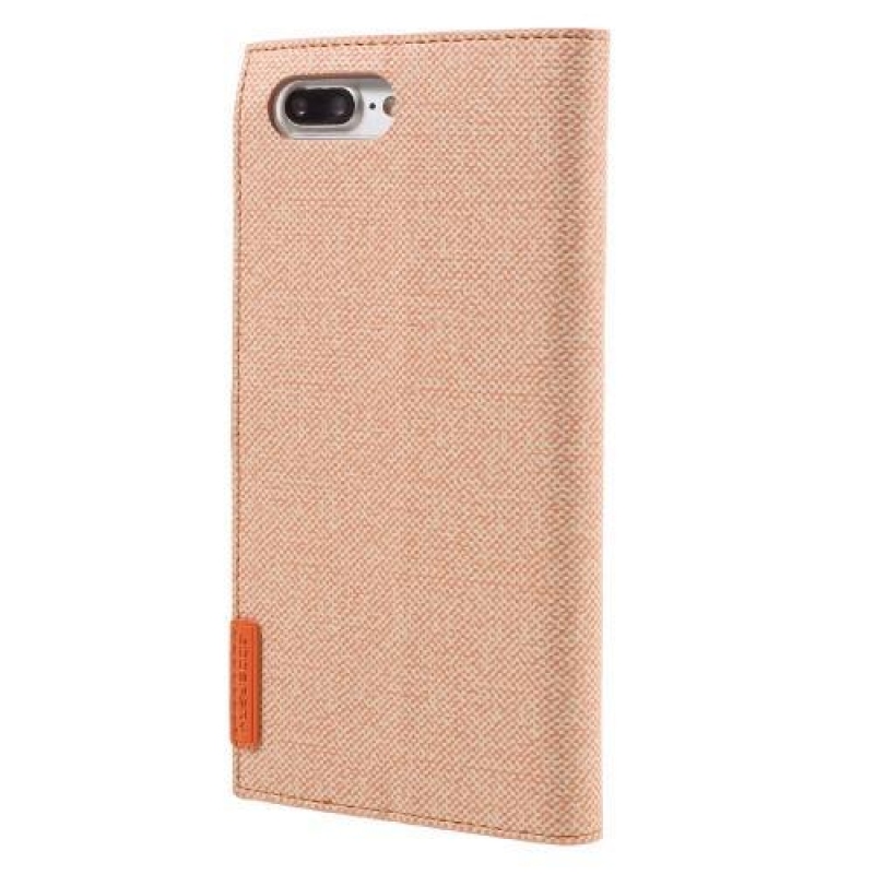 Milano PU kožené pouzdro na iPhone 8 Plus a iPhone 7 Plus - oranžové