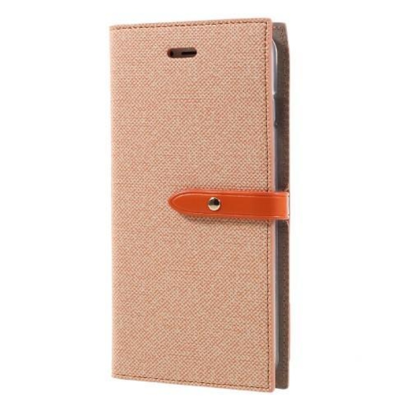 Milano PU kožené pouzdro na iPhone 8 Plus a iPhone 7 Plus - oranžové
