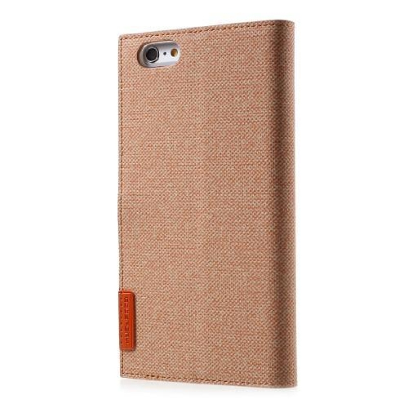 Milano stylové PU kožené pouzdro na iPhone 6s Plus a 6 Plus - oranžové