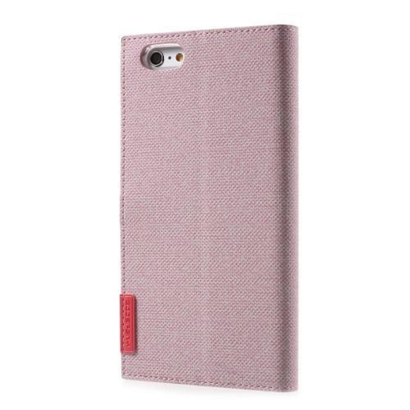 Milano stylové PU kožené pouzdro na iPhone 6s Plus a 6 Plus - růžové