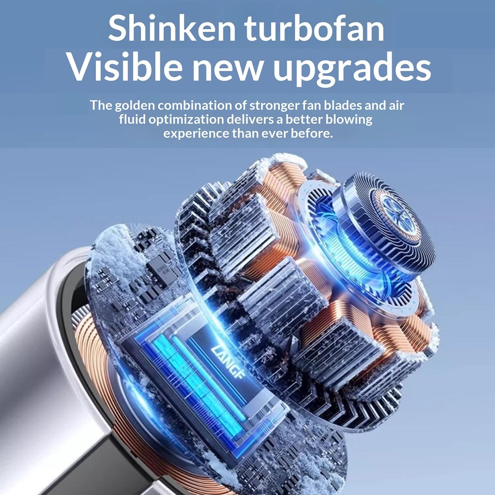 Mini přenosný ventilátor 3v1 s chlazením a LED displejem - bílý
