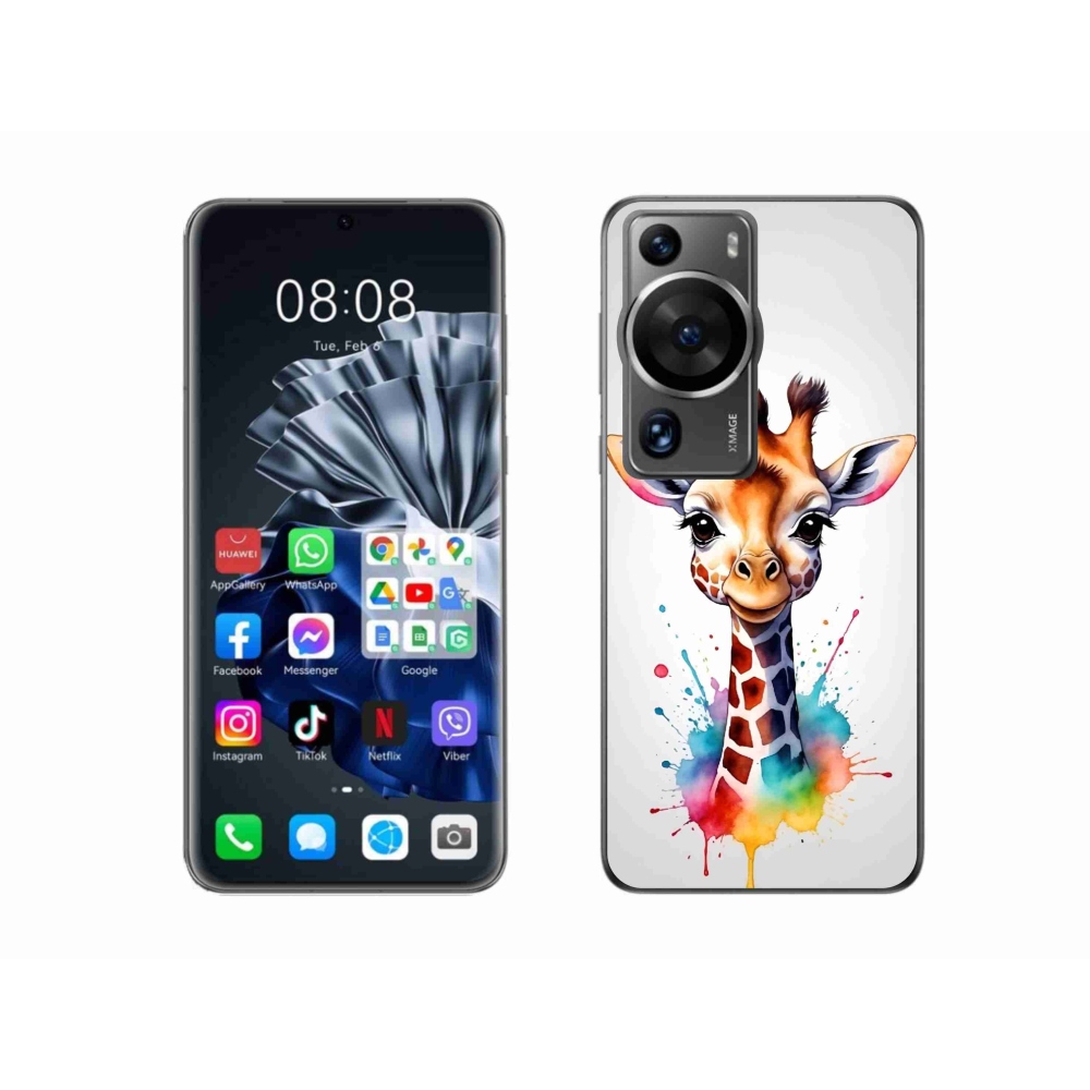 Gelový kryt mmCase na Huawei P60 Pro - žirafa 1