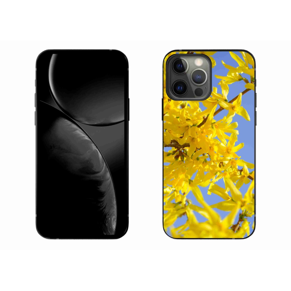 Gelový kryt mmCase na iPhone 13 Pro Max - žluté květy