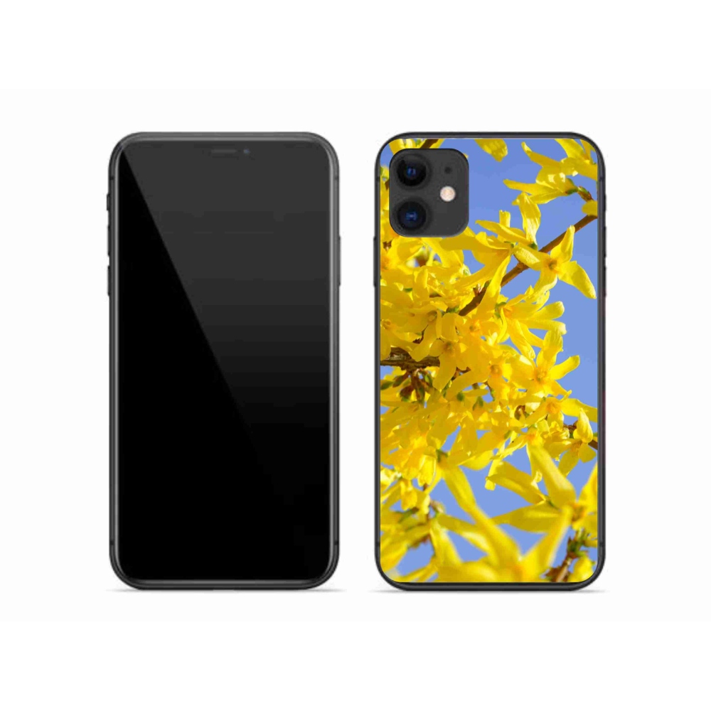 Gelový kryt mmCase na iPhone 11 - žluté květy