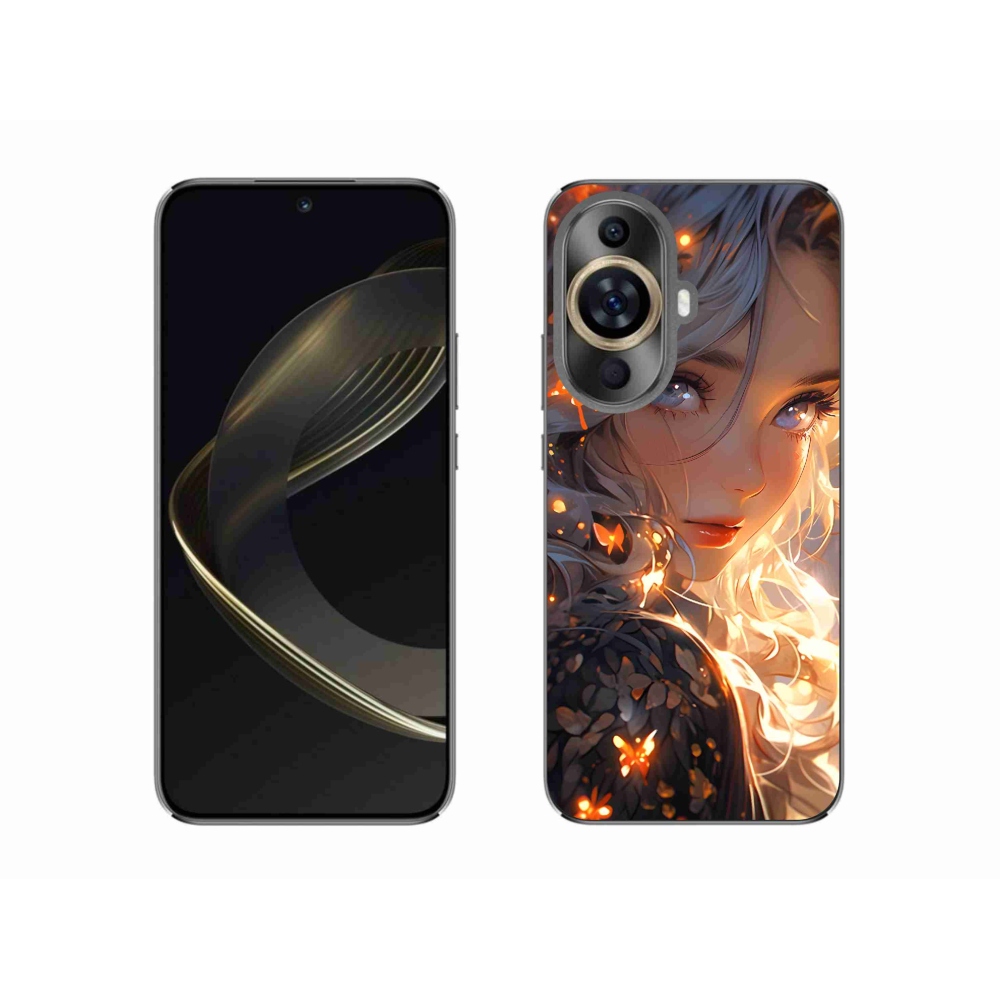 Gelový kryt mmCase na Huawei Nova 11 - dívka a motýli
