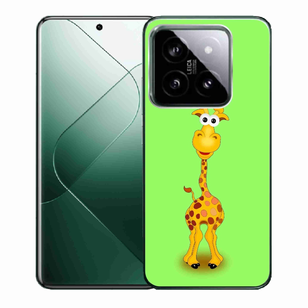 Gelový kryt mmCase na Xiaomi 14 - kreslená žirafa