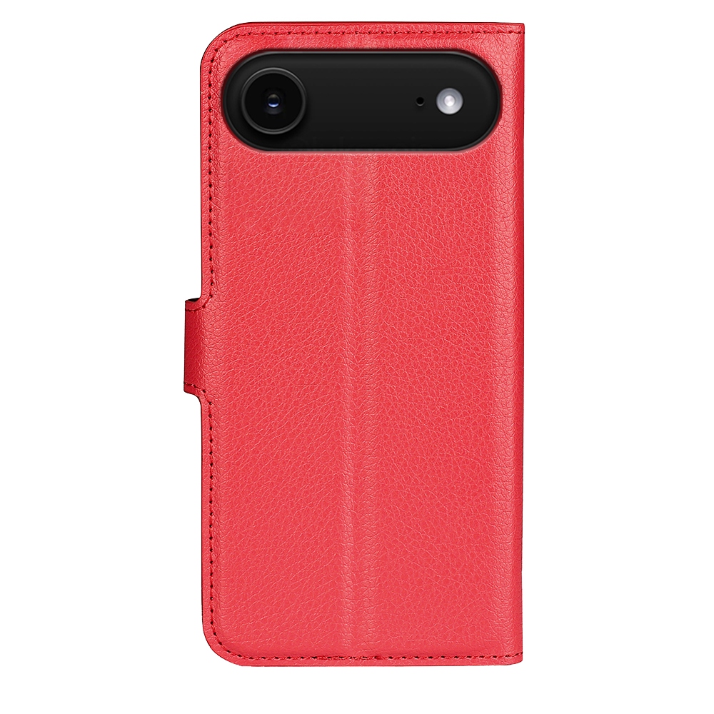 Litchi knížkové pouzdro na iPhone 17 Air - červené