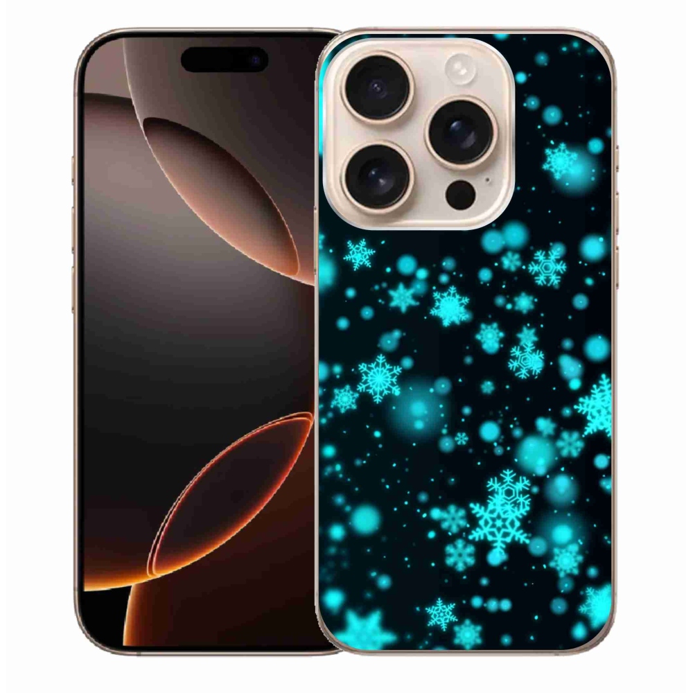 Gelový kryt mmCase na iPhone 16 Pro Max - sněhové vločky 1