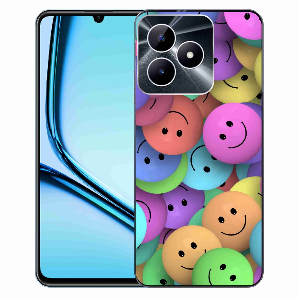 Gelový kryt mmCase na Realme Note 50 - barevní smajlíci