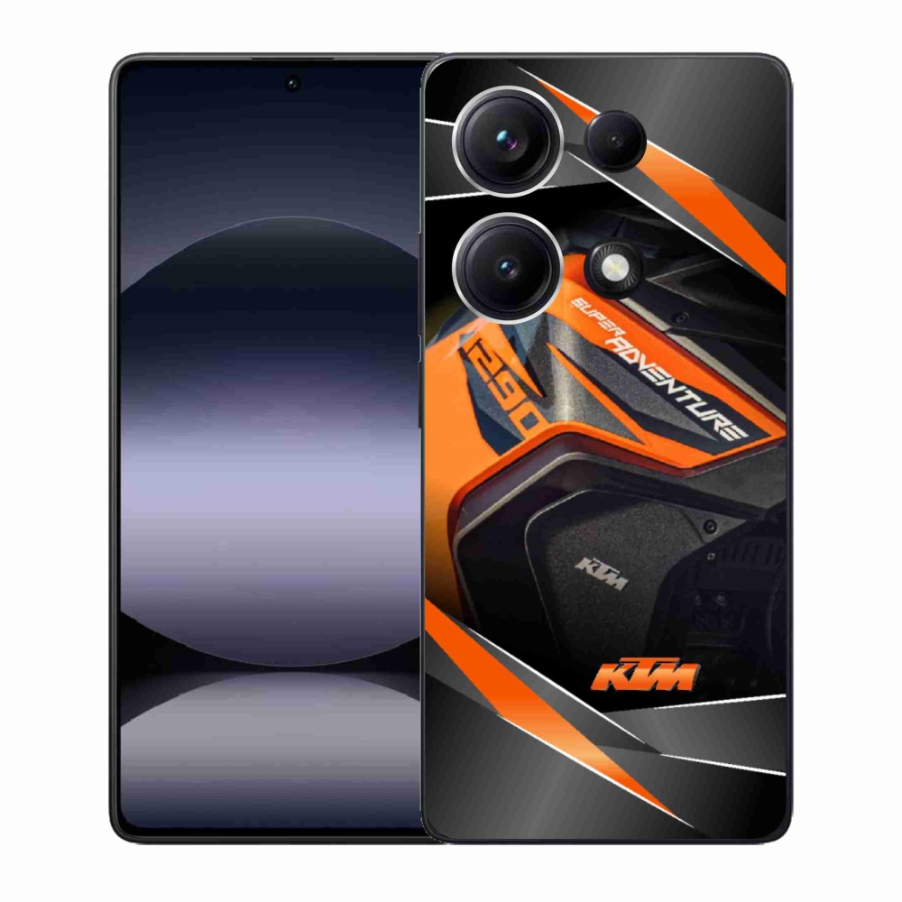 Gelový kryt mmCase na Xiaomi Redmi Note 14S - motorka ktm