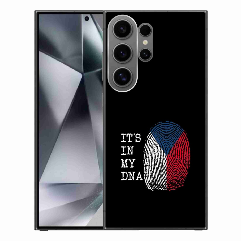 Gelový kryt mmCase na Samsung Galaxy S24 Ultra - vlajka otisk prstu černé pozadí