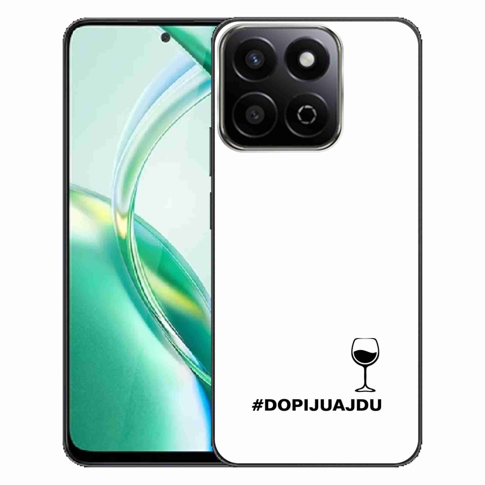 Gelový kryt mmCase na Honor 200 Smart 5G - vinný motiv bílé pozadí