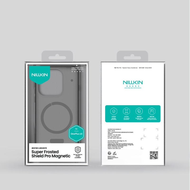 Nillkin Super Frosted PRO Magnetic Zadní Kryt pro OnePlus 15 Transparent Black