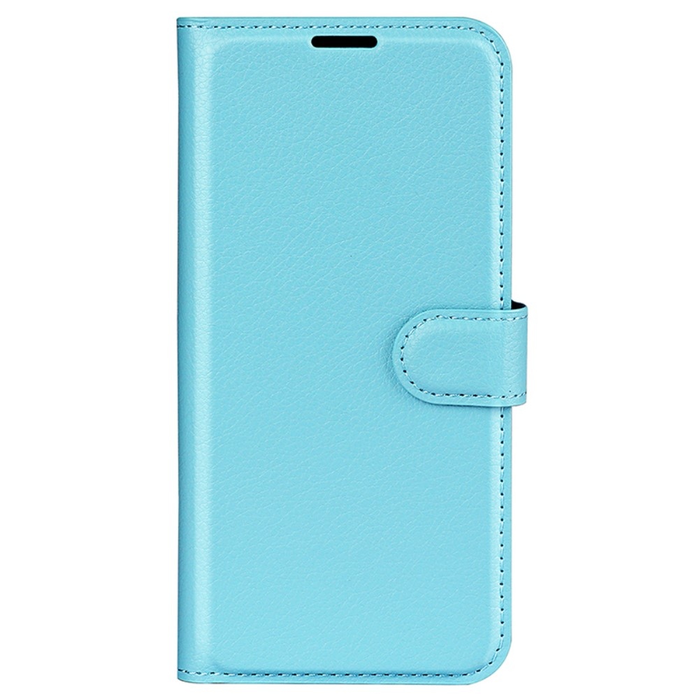 Litchi knížkové pouzdro na Samsung Galaxy S24+ - modré