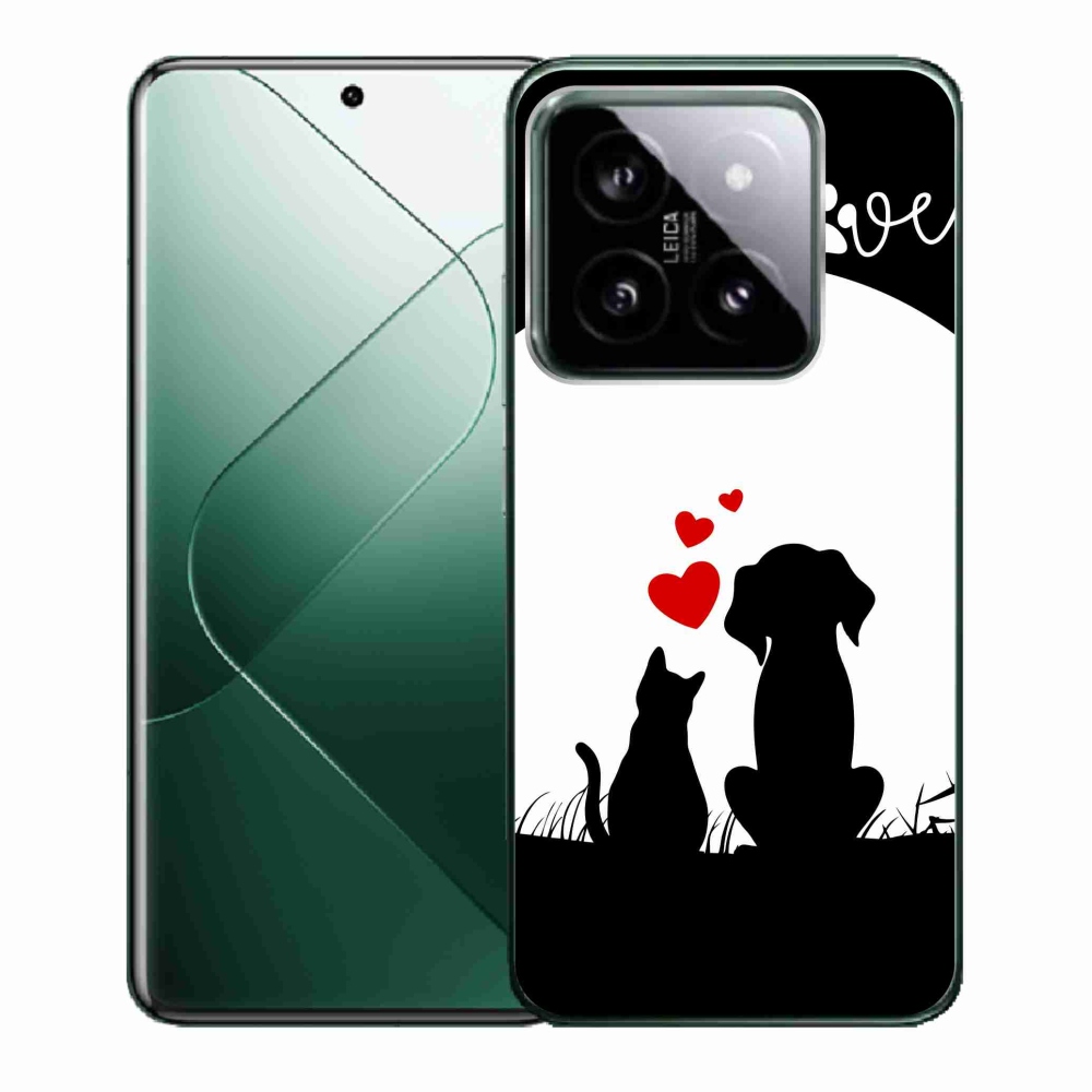 Gelový obal mmCase na Xiaomi 14 - zvířecí láska