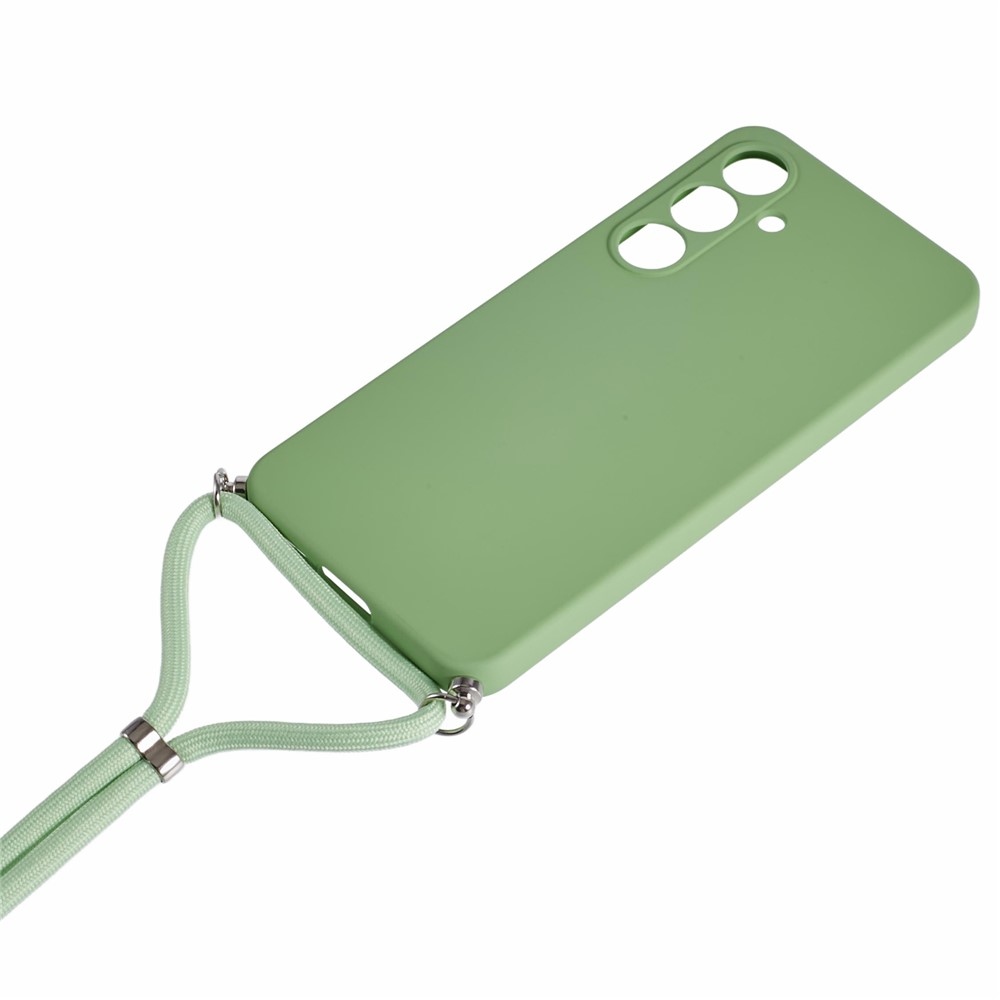Lining gelový obal se šňůrkou na Samsung Galaxy S25 FE - světlezelený