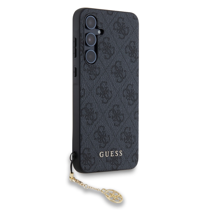 Guess 4G Charm Zadní Kryt pro Samsung Galaxy A55 5G Grey