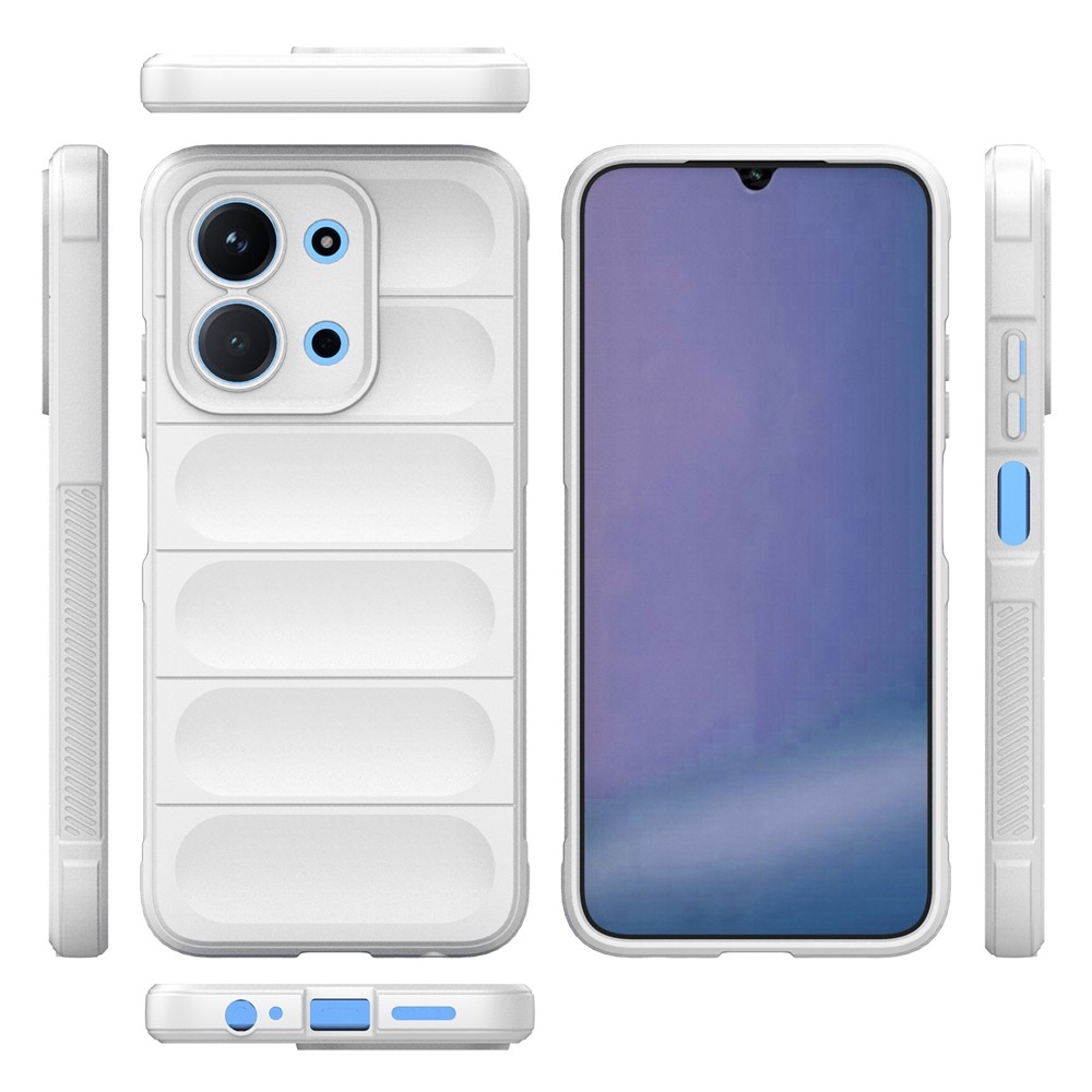 Rugg odolný gelový obal na Xiaomi Redmi 15C 4G (171mm)/Poco C85 4G (171mm) - bílý