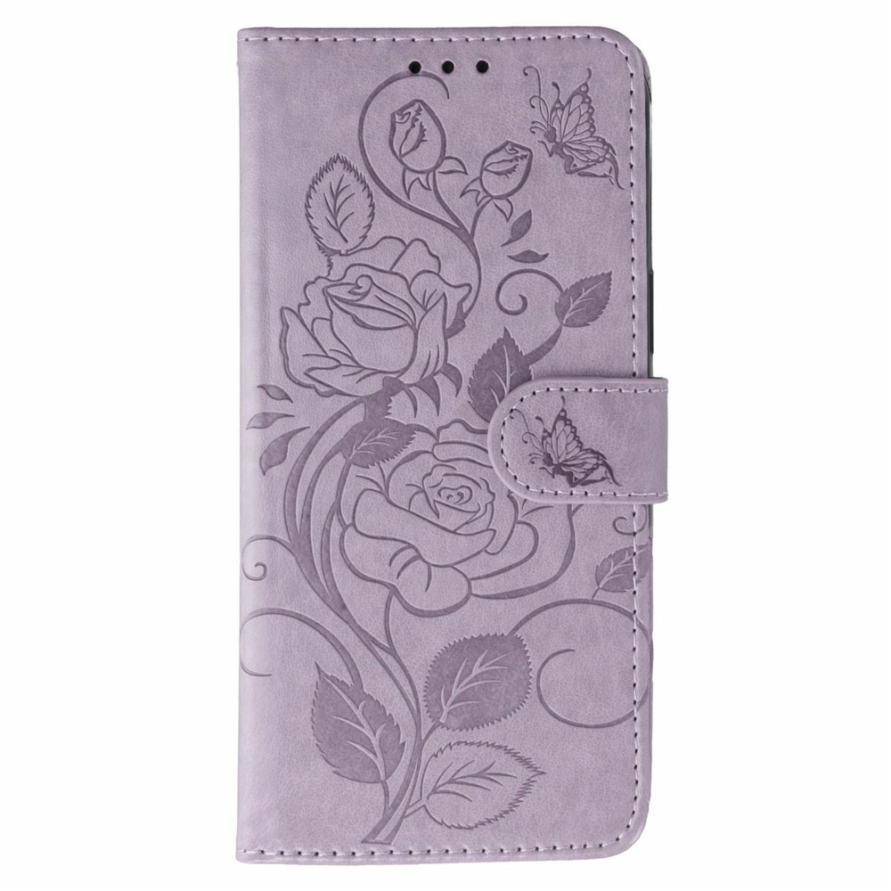 Roses knížkové pouzdro na Xiaomi Redmi 15 5G - fialové