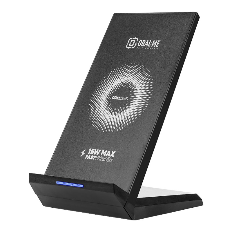 OBAL:ME StandCharger Bezdrátový Nabíjecí Stojánek na Stůl 15W Black