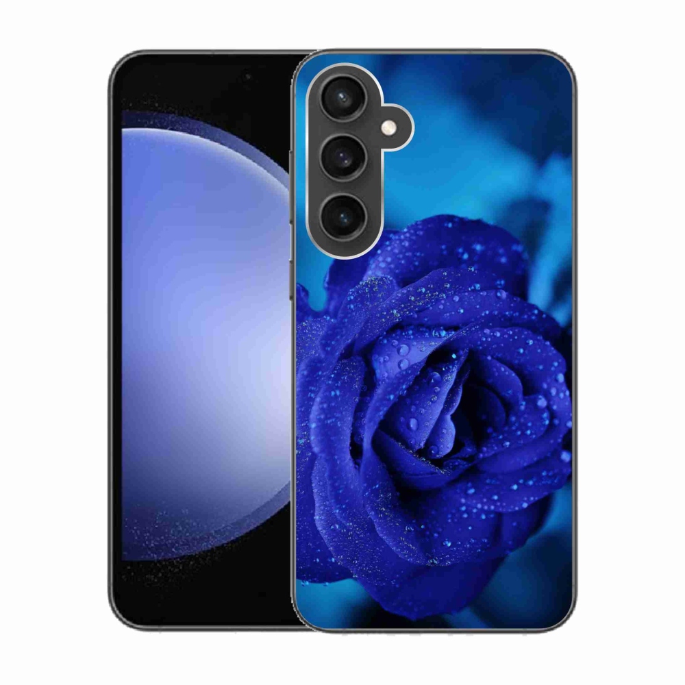 Gelový obal mmCase na Samsung Galaxy S23 FE - modrá růže