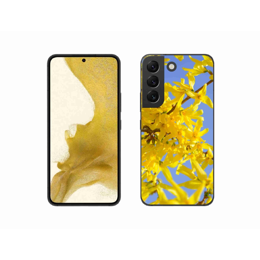 Gelový kryt mmCase na Samsung Galaxy S22 5G - žluté květy